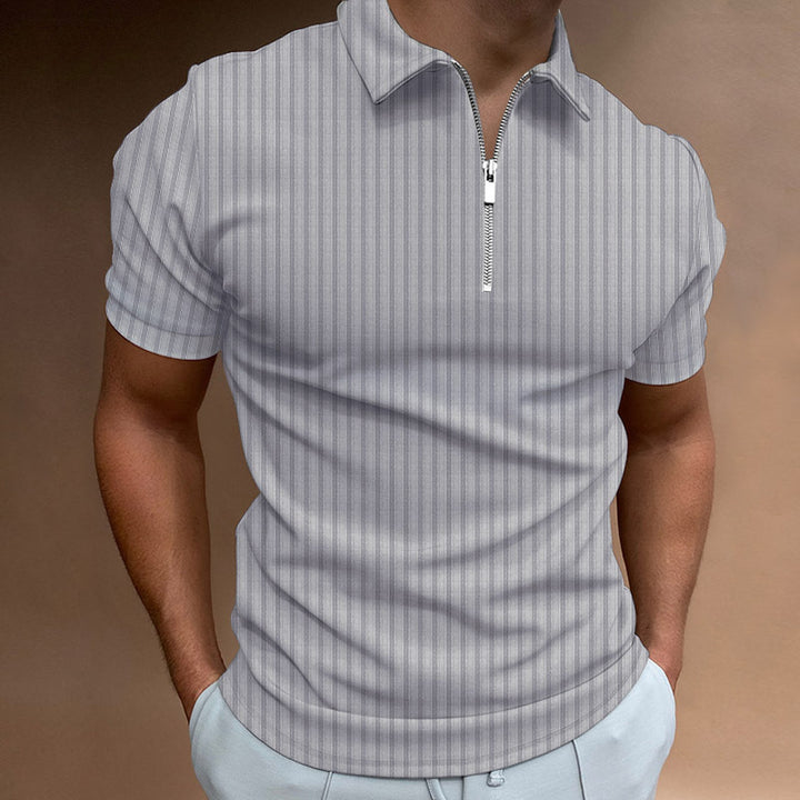 Herren Kurzarm Poloshirt mit Reißverschluss Drune
