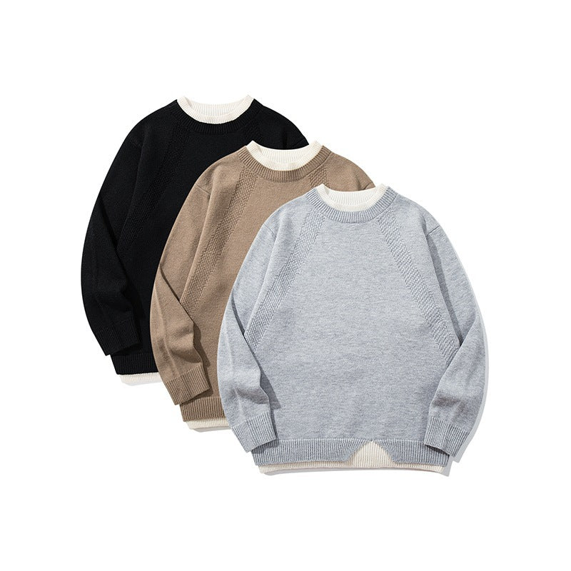 Unisex Feinstrickpullover mit Raglannaht und dreieckigem Saumbesatz Drune