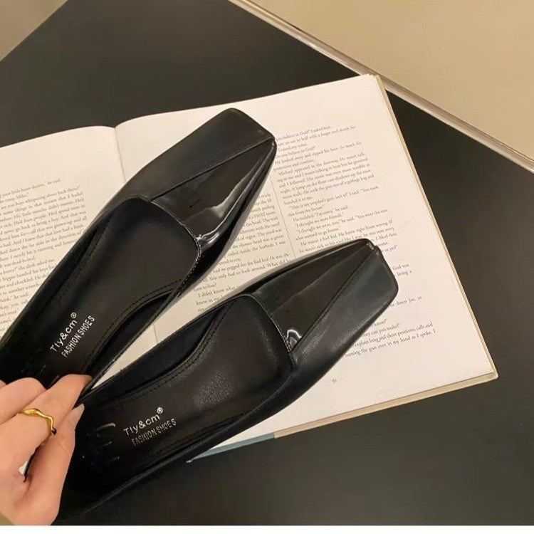 Damen Elegante Ballerina-Schuhe mit glänzendem Obermaterial und komfortabler Innensohle Drune