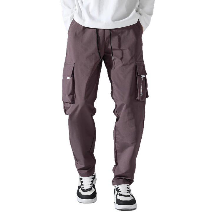 Herren Tapered Cargo-Jogginghose mit elastischem Tunnelzug, multifunktionalen Klapptaschen & ergonomischen Nähten Drune