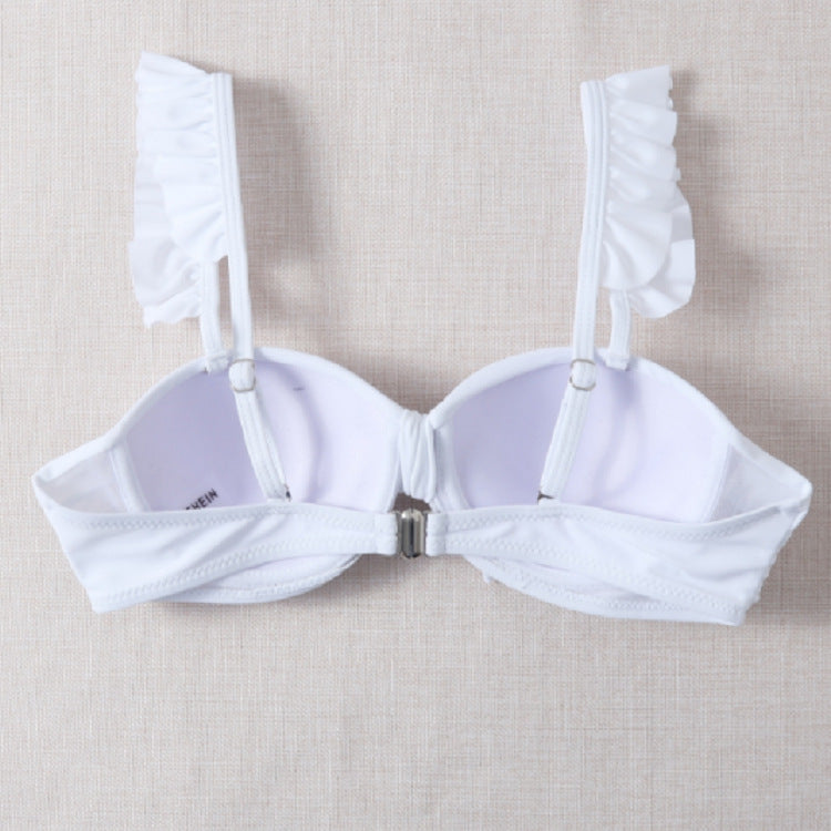 Damen Bikini-Oberteil mit gefransten Trägern und Knoten-Detail Drune