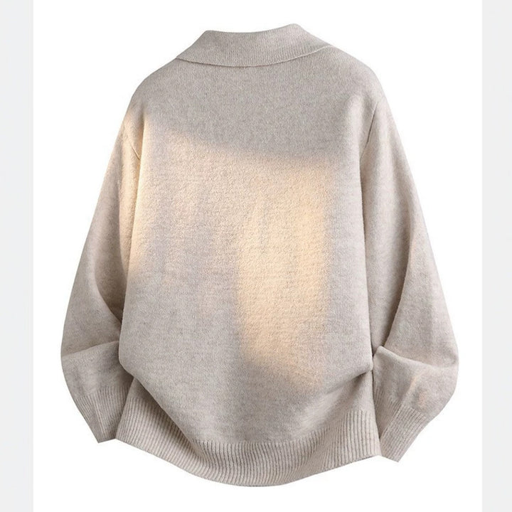 Herren Lässiger Strickpullover mit Polokragen Drune