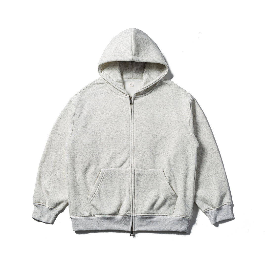 Unisex Kapuzen-Sweatjacke mit Zweiwege-Reißverschluss und Kängurutasche Drune