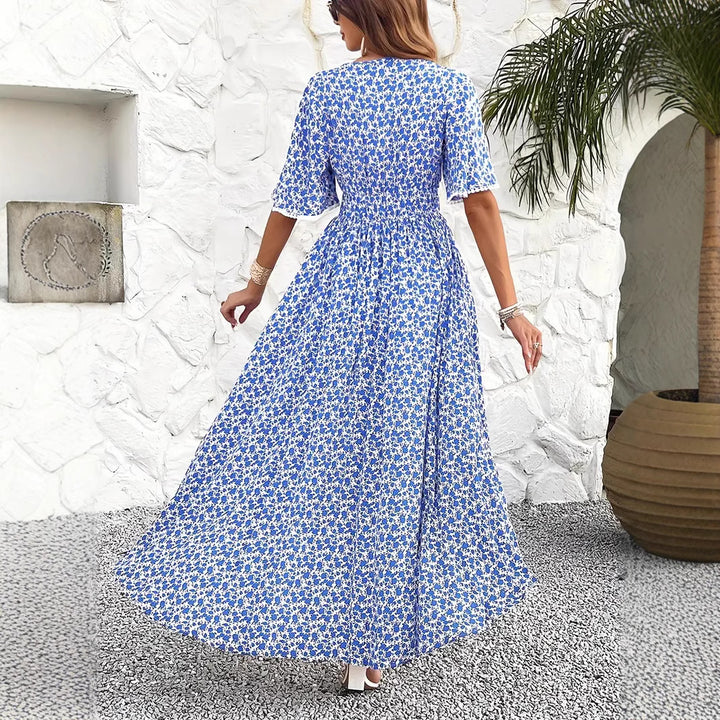 Damen Maxikleid mit floralen Mustern Drune