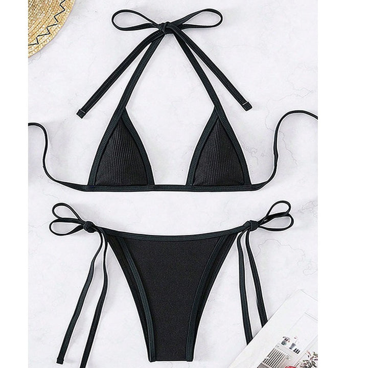Damen Triangel-Bikini mit verstellbaren Schnüren Drune