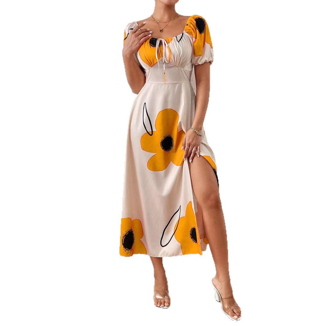 Damen Blütenverziertes Sommerkleid Drune