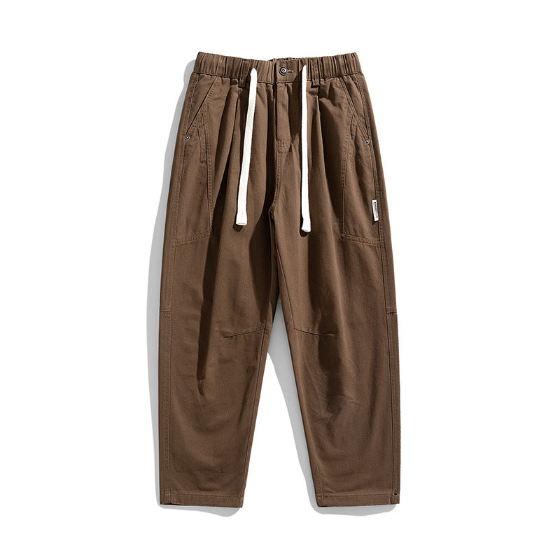 Herren Tapered-Canvas-Jogger mit elastischem Tunnelzugbund, Kniepasse und tiefen Utility-Taschen Drune