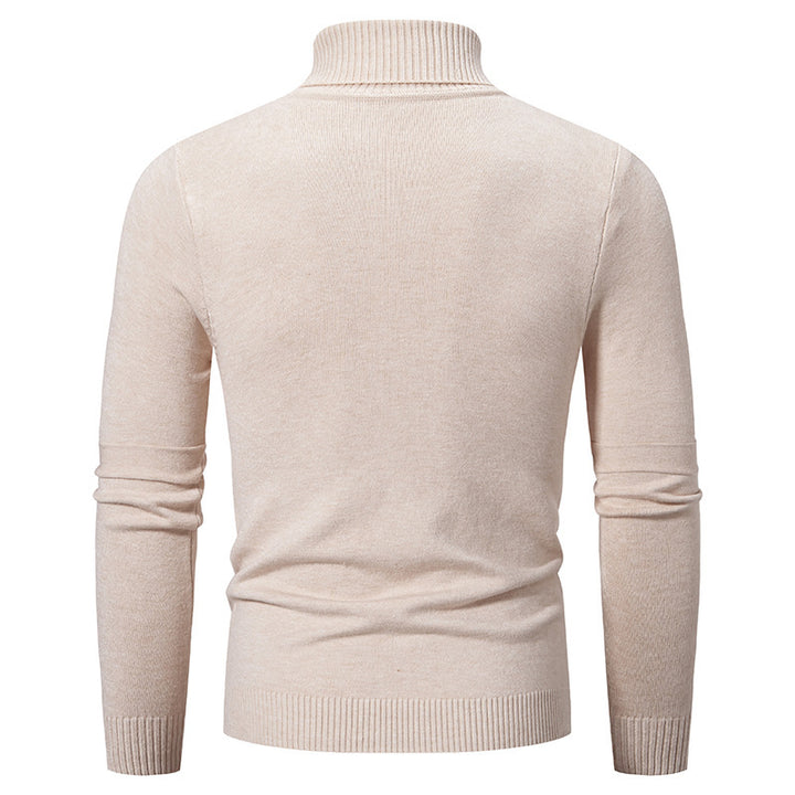 Herren nan feiner Rollkragenpullover mit Strukturnähten, slim-fit und geripptem Bündchen Drune