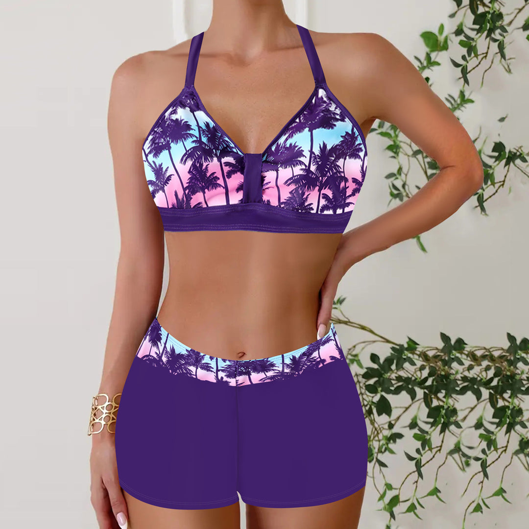 Drune – Bikini mit hoher Taille und geometrischem Muster