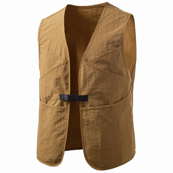 Herren Multifunktionale Utility‑Weste mit verstellbarer Steckschnalle und leichter Ripstop‑Optik Drune