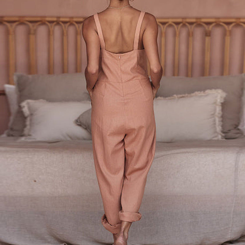 Damen Leichter Jumpsuit mit praktischen Taschen Drune