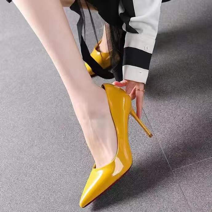 Damen Elegante Stiletto-Pumps mit schmaler Silhouette und glänzender Oberfläche Drune