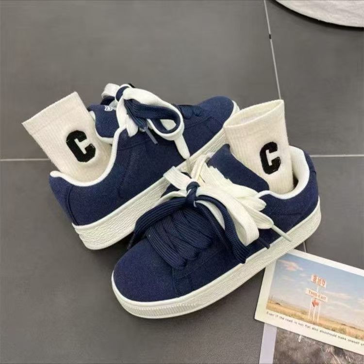 Damen Sportliche Sneaker aus weichem Wildleder mit rutschfester Sohle Drune