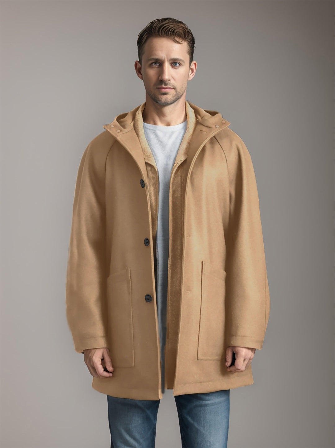 Herren praktische und elegante Softshell-Jacke mit Kapuze Drune