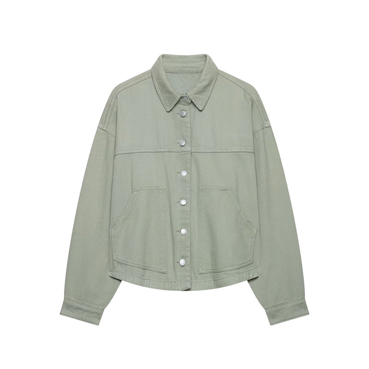 Damen Oversize-Workerjacke aus Baumwoll-Twill Drune