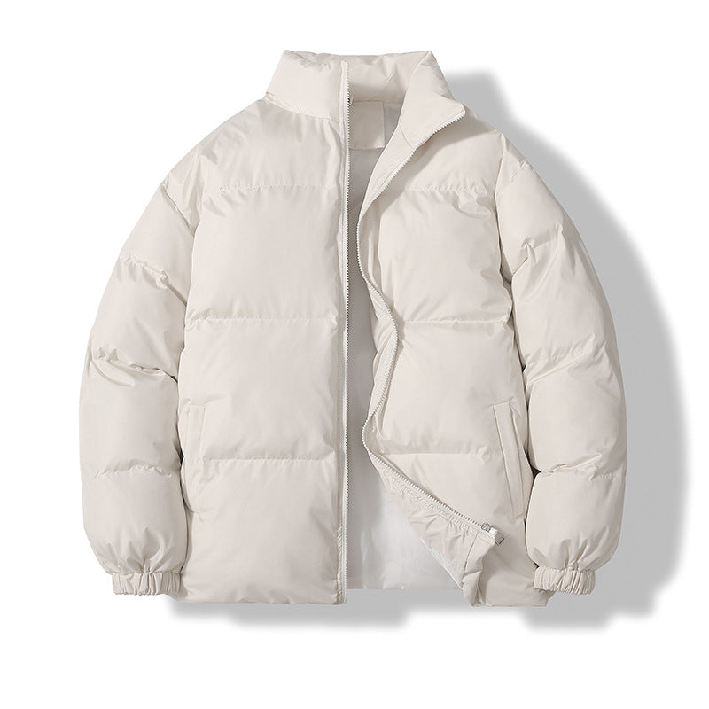 Unisex nan wattierte Steppjacke mit Stehkragen, zwei Taschen und elastischen Bündchen Drune