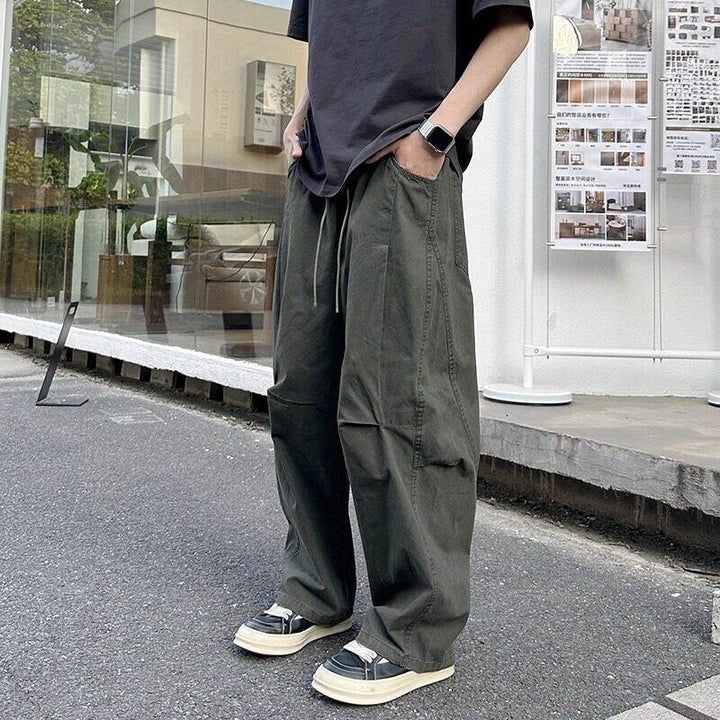Herren Bequeme Cargohose mit weiten Beinen Drune
