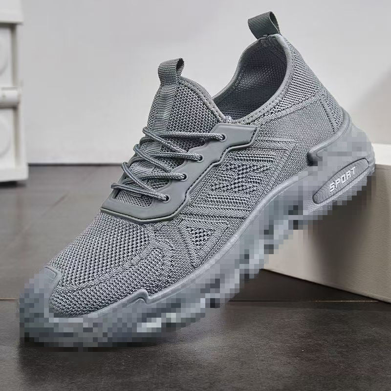 Herren Leichter Strick-Running-Style Sneaker mit gepolsterter Plateau-Sportsohle Drune