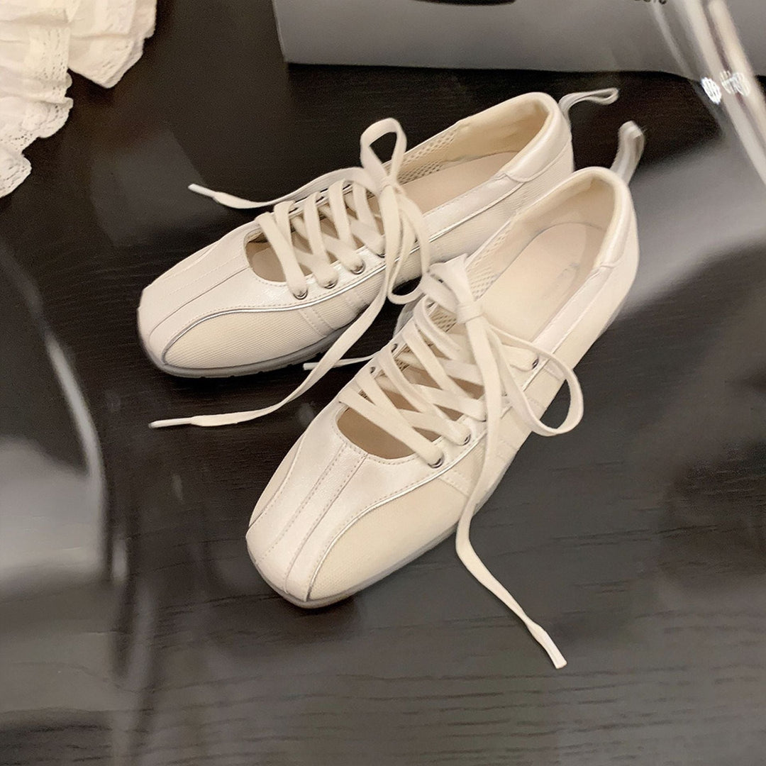 Damen Sportliche Schnürschuhe mit atmungsaktiver Obermaterialstruktur und rutschfester Sohle Drune