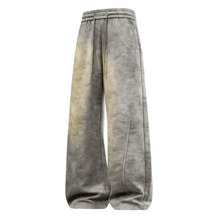 Damen weite Relax-Fleecehose mit hohem Bund, Tunnelzug und dekorativen Nahtsteppungen Drune