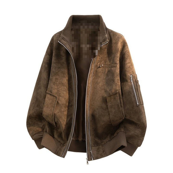 Unisex Oversize-Flight-Bomberjacke mit gesteppter Innenlage, Utility-Ärmeltasche & gerippten Abschlüssen Drune