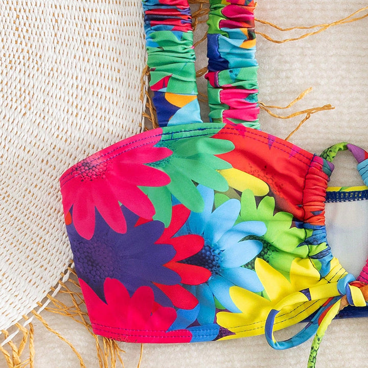 Damen Bunt blühender Bikini Drune