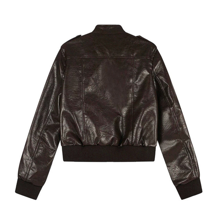 Herren Lederoptik-Bomberjacke Drune