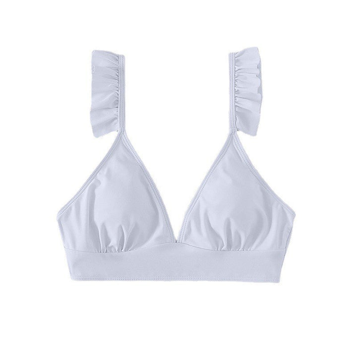 Damen Triangel-Bikinioberteil mit Rüschen Drune