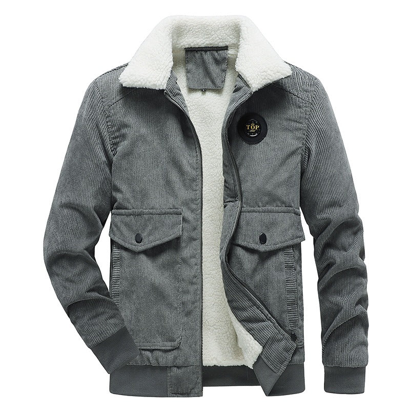Herren Lässige Steppjacke mit Teddyfutter Drune