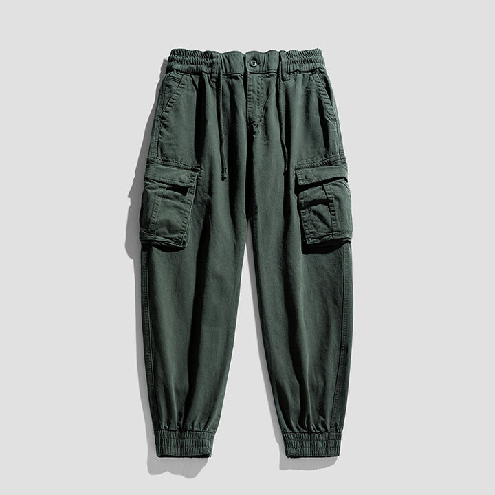 Herren Urban‑Utility Relaxed‑Fit Cargo‑Jogginghose mit Tunnelzug und Mehrfach‑Taschen Drune