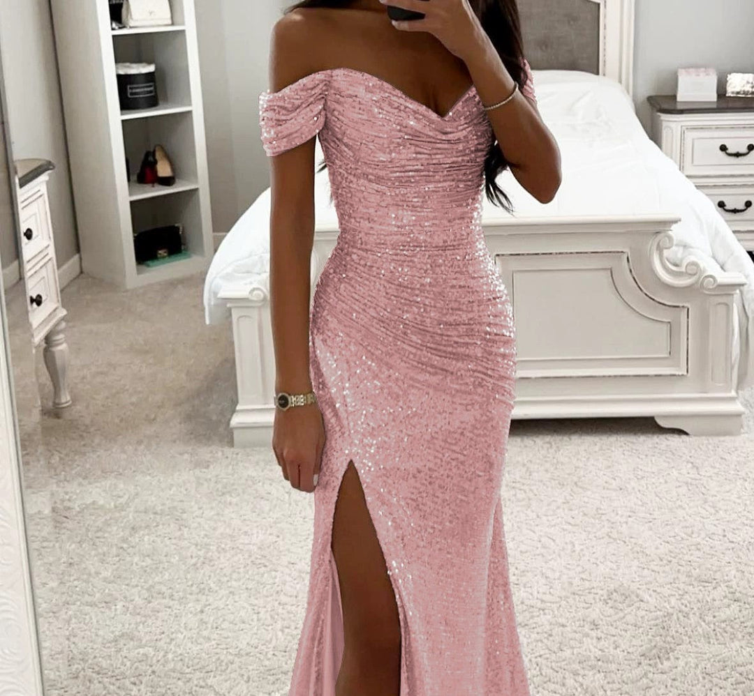 Damen Abendkleid mit schimmernden Pailletten Drune
