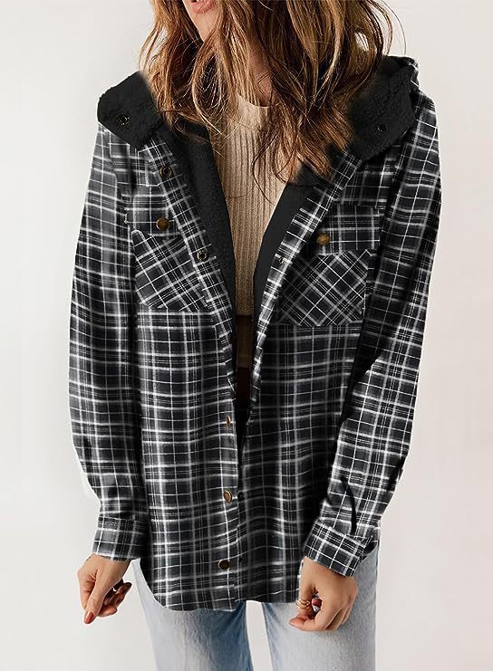 Damen Flanelljacke mit Fleecefutter Drune