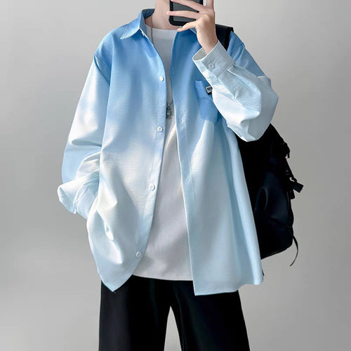 Herren Hemdjacke mit modernem Farbverlauf und praktischer Brusttasche Drune