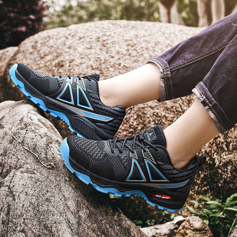Herren robuster Trailrunning-Trekking-Sneaker mit griffiger Profilsohle und atmungsaktivem Strickoberteil Drune