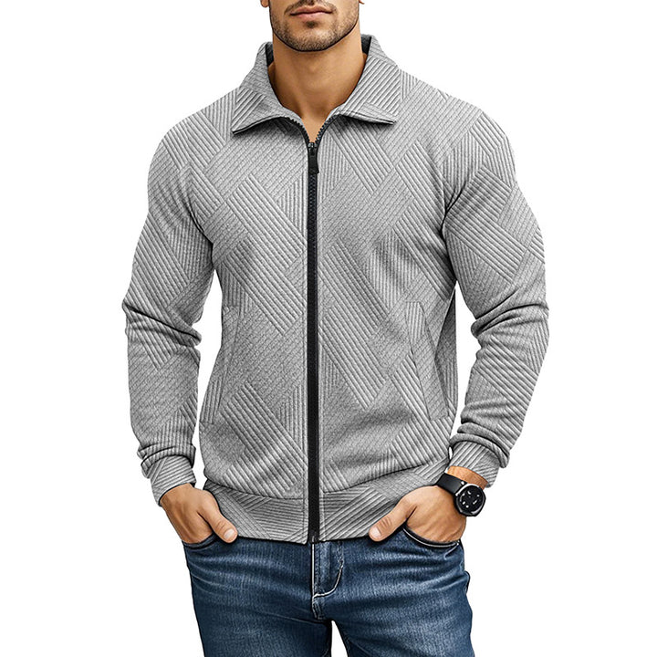 Herren bequeme und stylische Kapuzenjacke mit strukturiertem Gewebe Drune