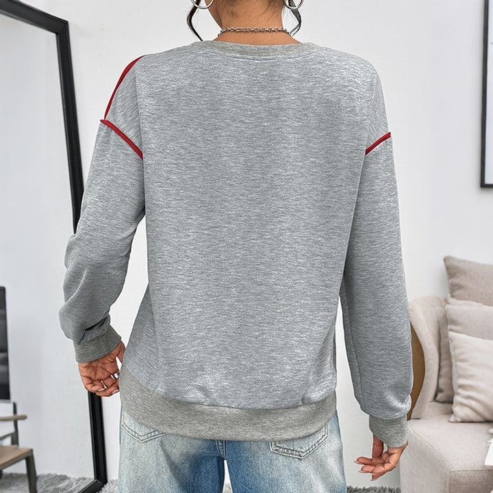 Damen Lässiger Pullover mit Herzdesign Drune