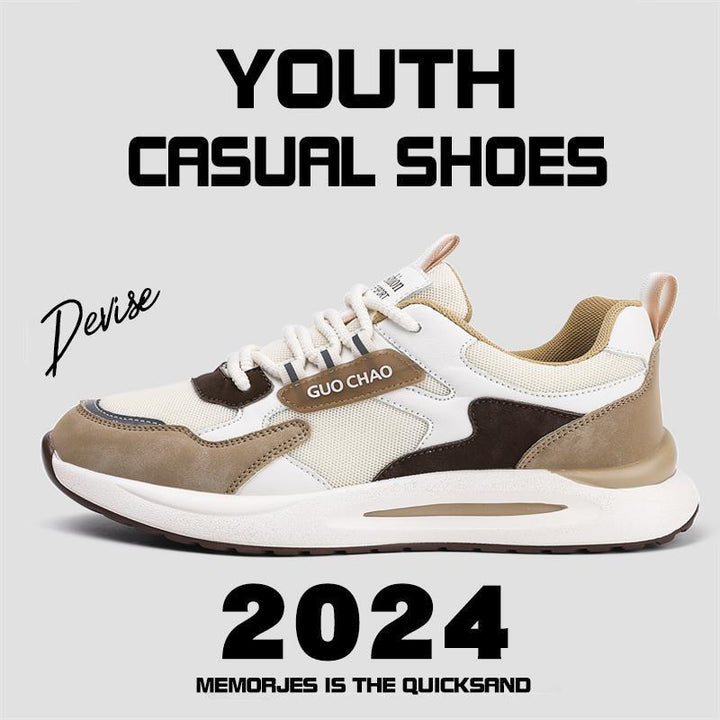 Unisex Moderne leichte Freizeit-Sneaker mit gepolstertem Komfortfußbett und atmungsaktivem Mesh-Overlay Drune