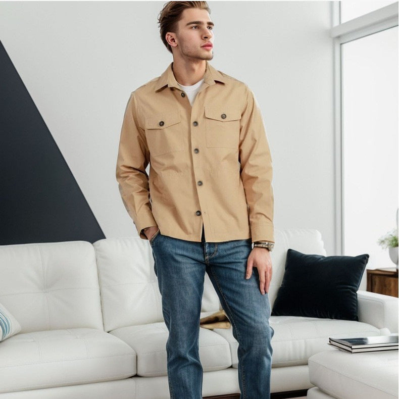 Herren modische leichtgewichtige Chore-Jacke mit praktischen Taschen Drune