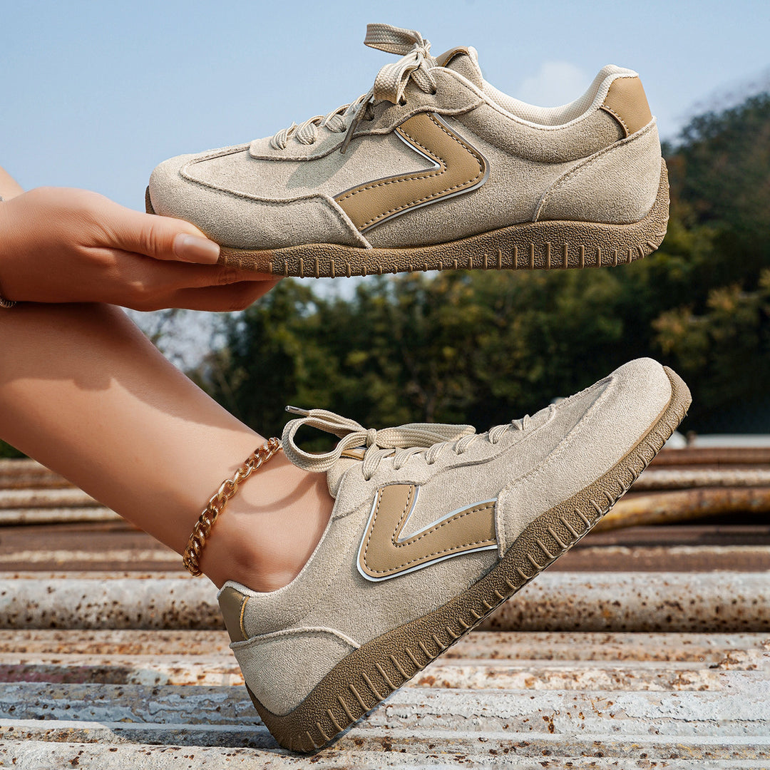 Damen Veloursleder-Optik Casual-Sneaker mit ergonomischer Komfortsohle Drune