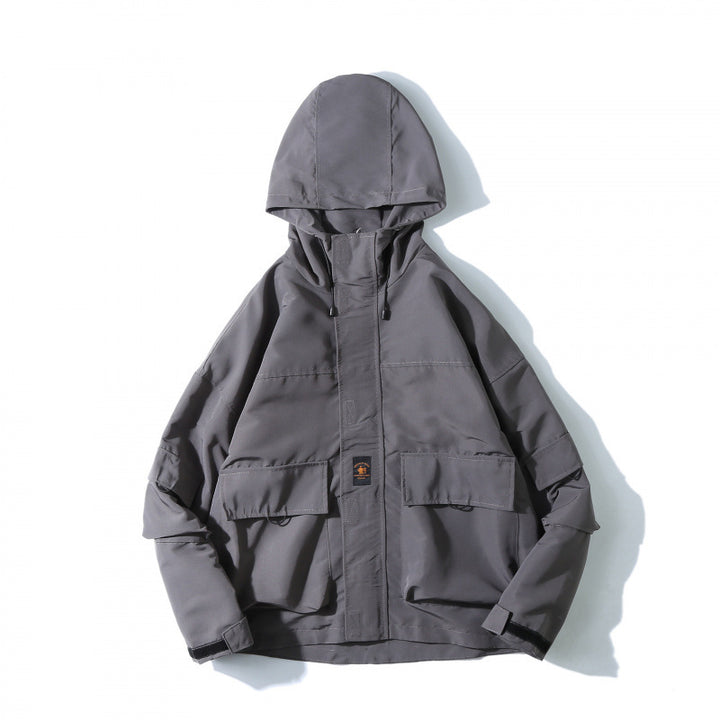 Unisex Weitgeschnittene Utility-Softshelljacke mit Kapuze und Mehrfach-Taschen Drune