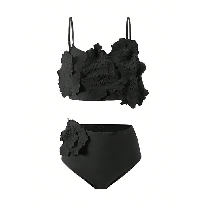 Damen Floral Bikini mit voluminösem Blüten-Design Drune