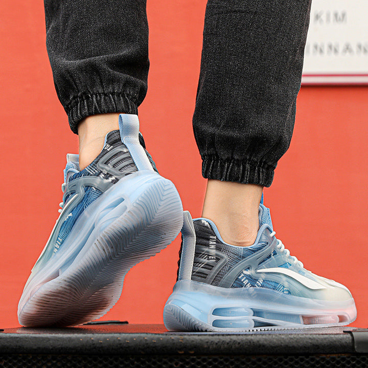 Unisex leichte Luftkissen-Sneaker mit transparentem Gradient-Obermaterial und sichtbarer Luftkammer Drune