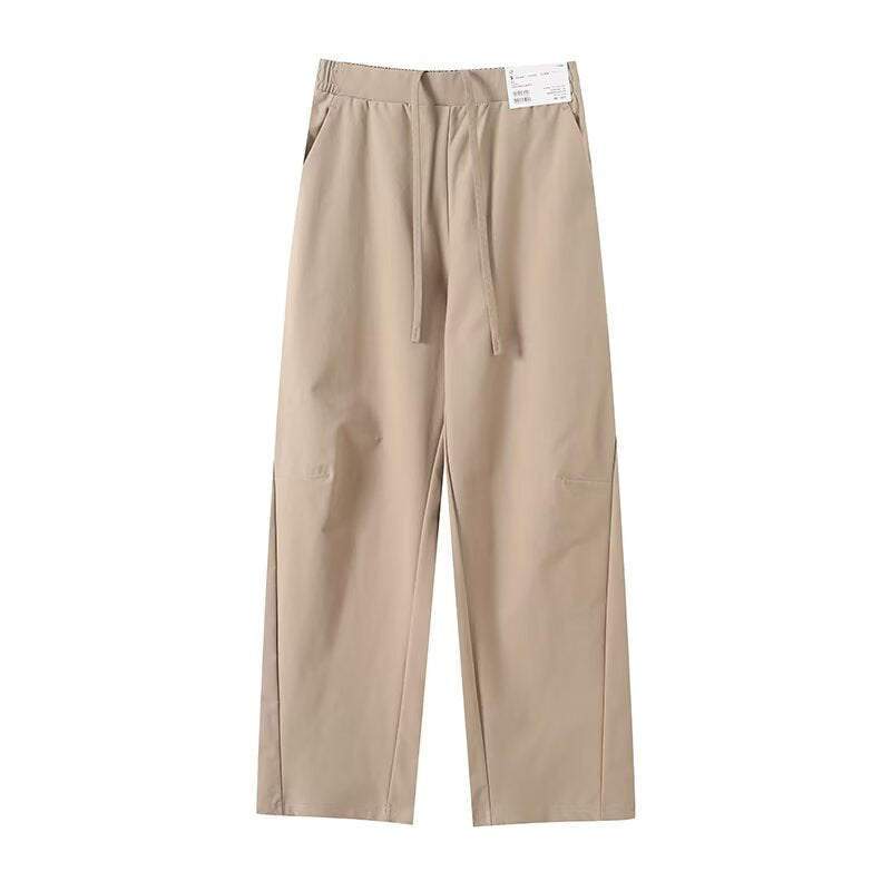 Damen lässige Chino-Hose mit elastischem Bund Drune