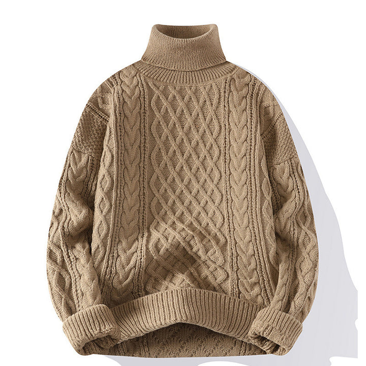 Damen Grobstrickpullover mit Rollkragen Drune
