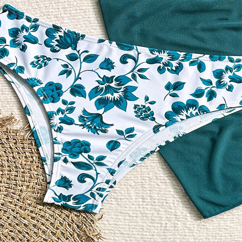 Damen Triangel-Bikini mit elegantem Wickelrock Drune