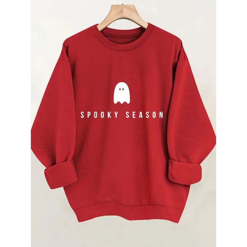 Unisex nan lässiges Halloween Sweatshirt mit Gespenst-Print und Oversize-Schnitt Drune
