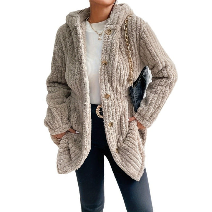 Damen Kuschelige Strickjacke mit langen Ärmeln und voluminösem Schnitt Drune