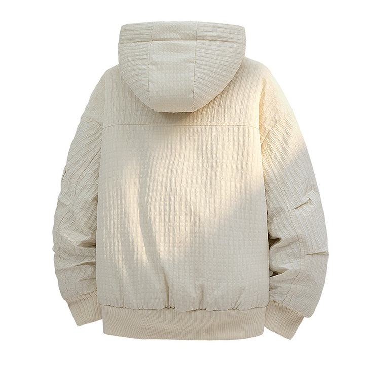 Damen Gefütterte Teddy-Fleece Bomberjacke mit Kapuze und feiner Steppstruktur Drune