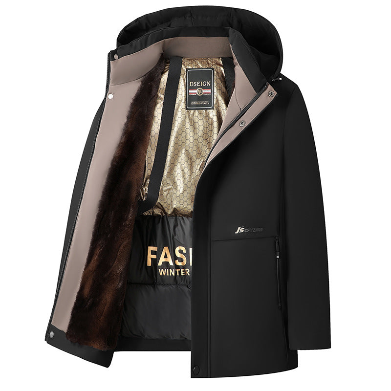 Damen Winterjacke mit abnehmbarer Kapuze Drune