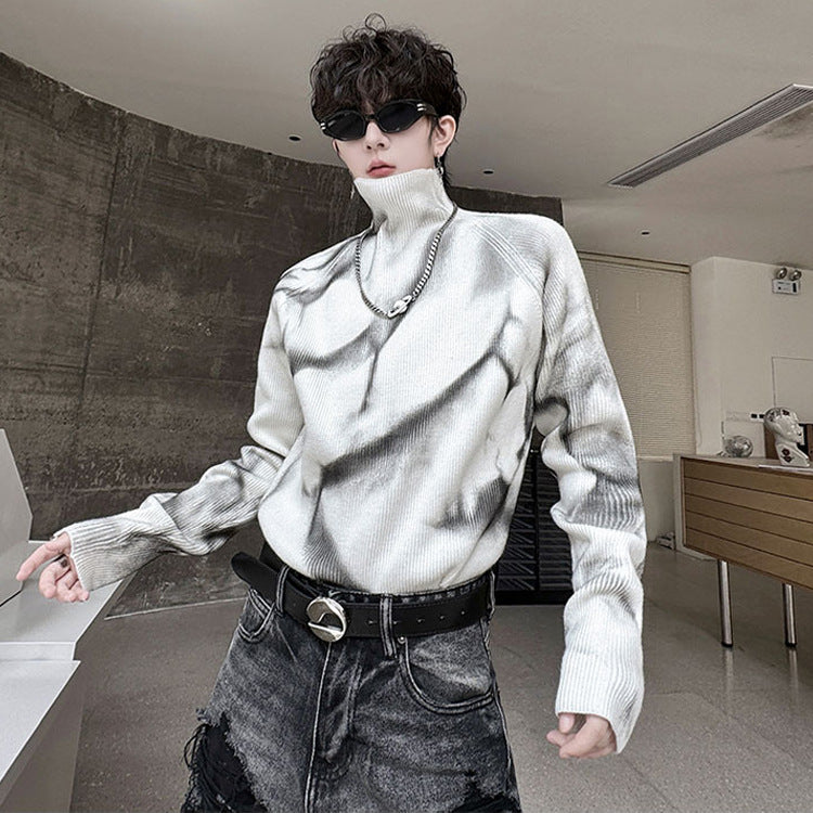 Damen Modischer Pullover mit elegantem Marmormuster Drune